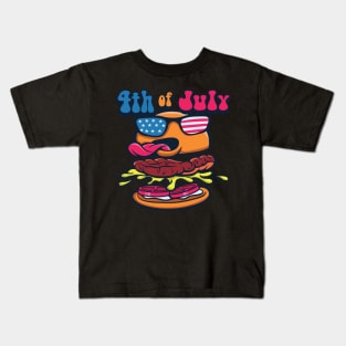 4th of July Burger Kids T-Shirt